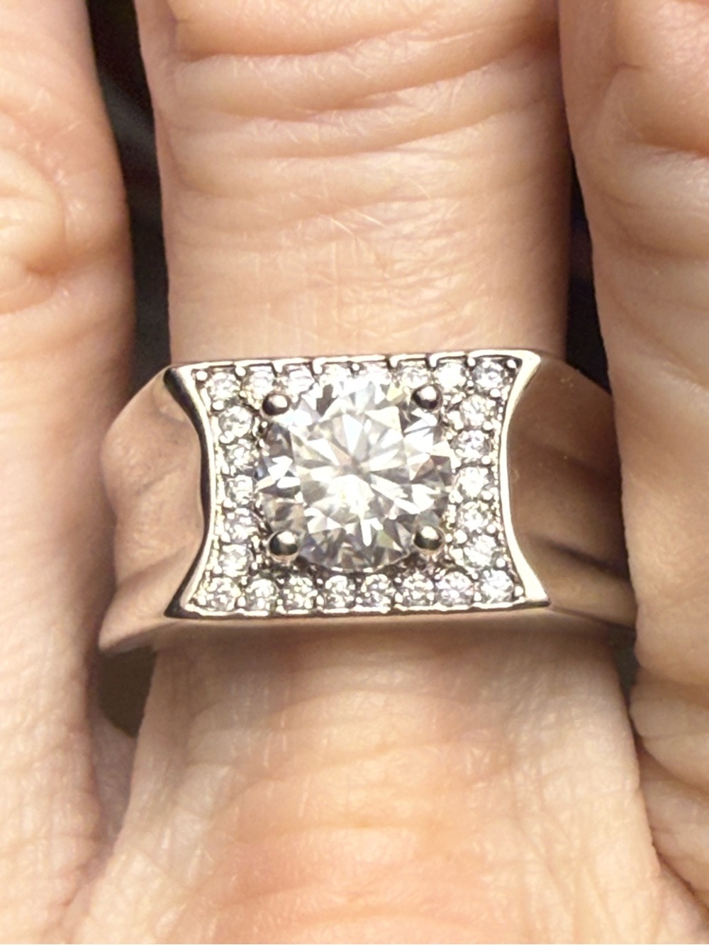 GRA CERTIFIED MOISSANITE DIAMOND 1CT 925 Sterling Silver Ring unisex